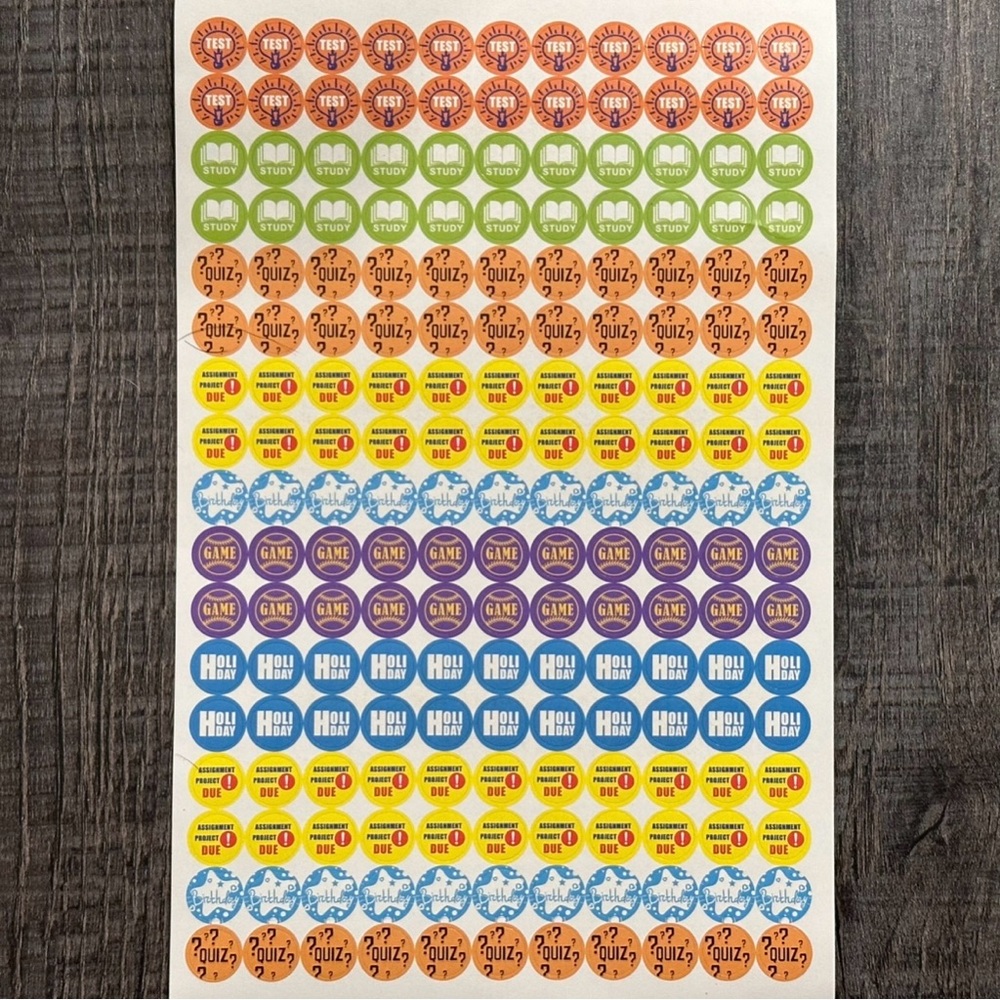 💞 New Sheet of 180+ Organizational Planner & Calendar Craft Stickers
